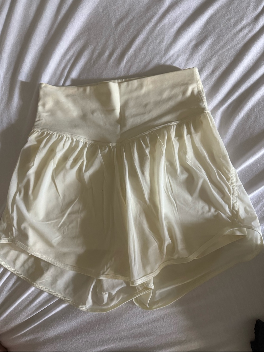 Lulu lemon butter yellow shorts High-Waist Layered Athletic Shorts